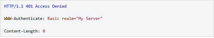 Basic Authentication 401 response